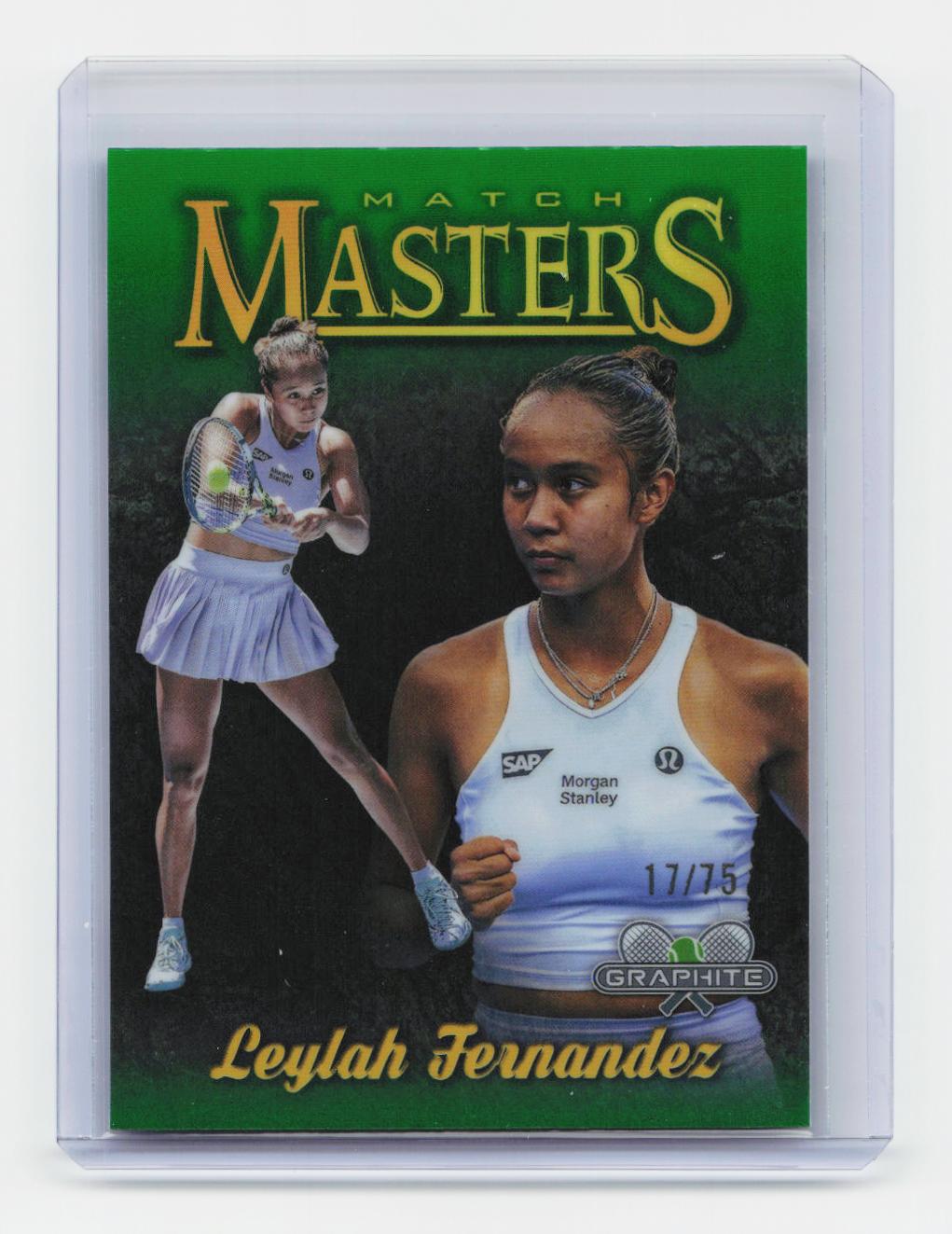 2024 Topps Graphite #MM-QZ Qinwen Zheng Match Masters Green Refractor #/75