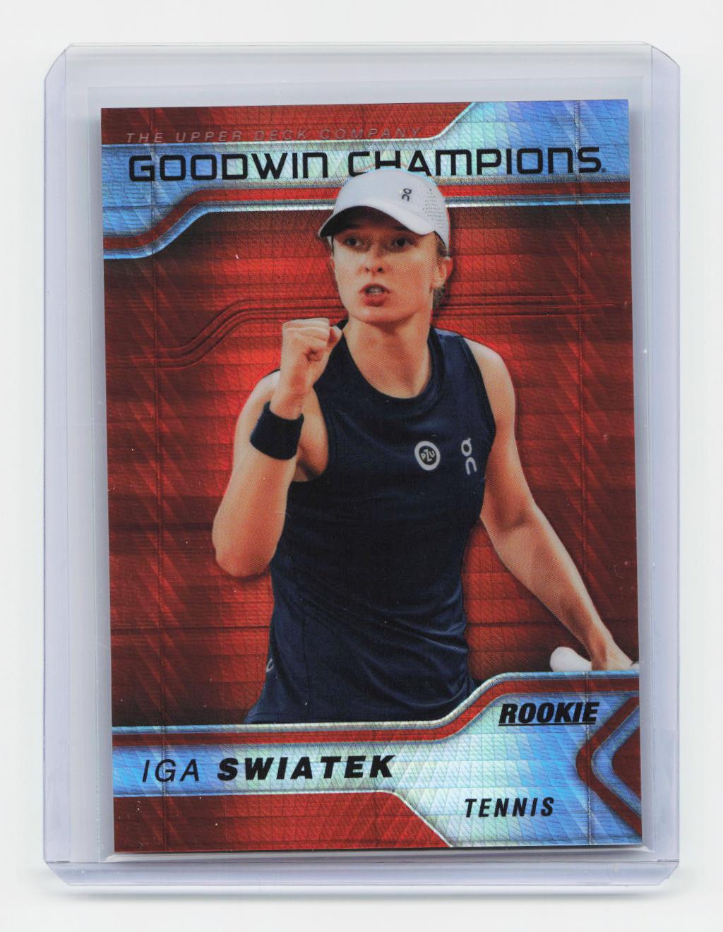 2023 Upper Deck Goodwin Champions #P34 Iga Swiatek Platinum Orange Prism #/499