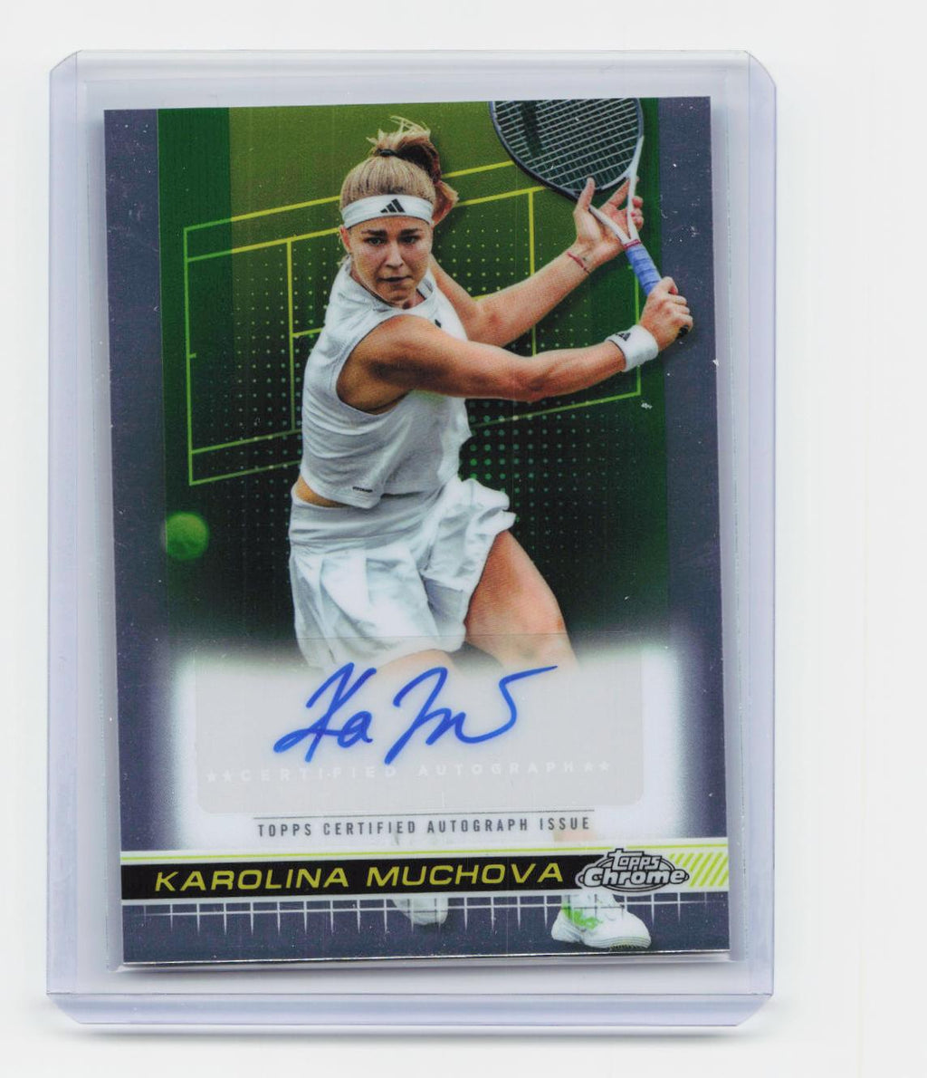 2024 Topps Chrome #TCA-KMA Karolina Muchova Autographs Refractor #/99