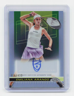 2024 Topps Chrome #TCA-EAO Emiliana Arango Autographs Refractor #/499