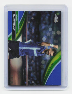 2025 Topps Chrome #100 Novak Djokovic Blue Refractor #/150