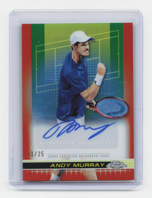 2024 Topps Chrome #AIV-AMY Andy Murray Auto Image Variation Orange Refractor /25