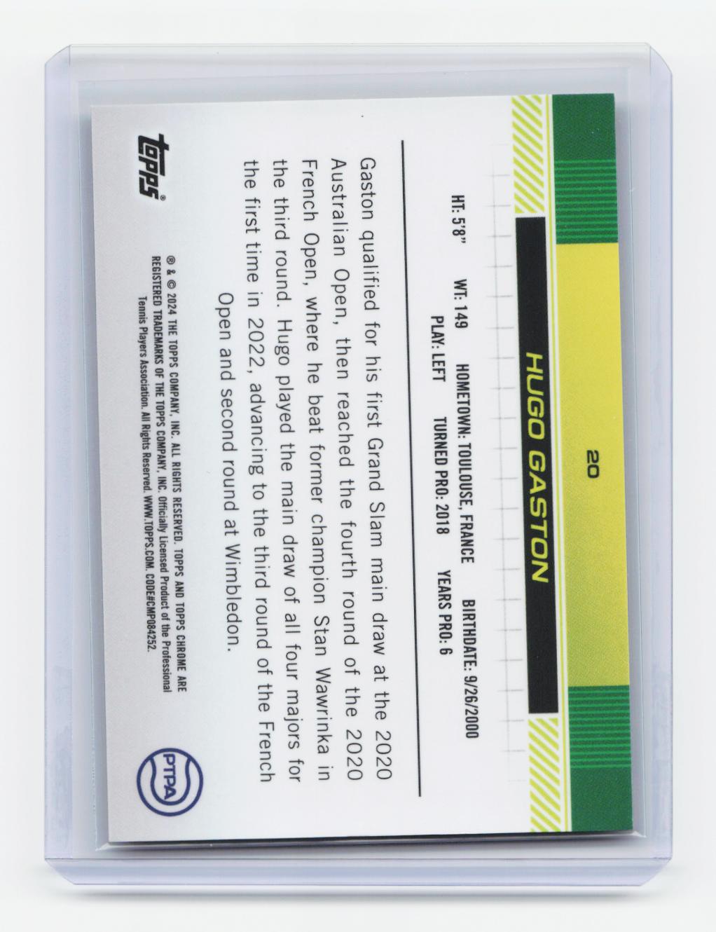 2024 Topps Chrome #20 Hugo Gaston SuperFractor #/1