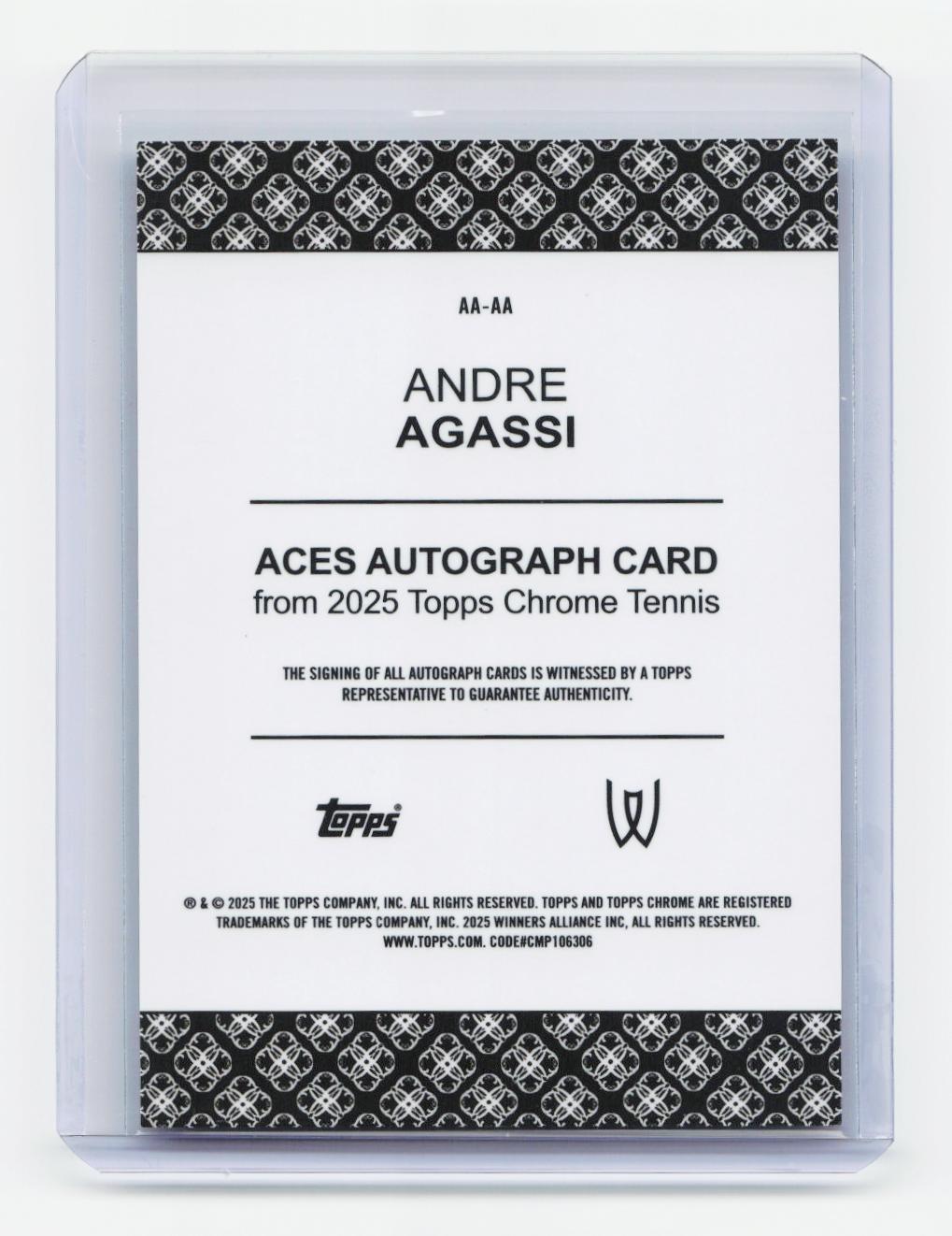 2025 Topps Chrome #AA-AA Andre Agassi Aces Autographs