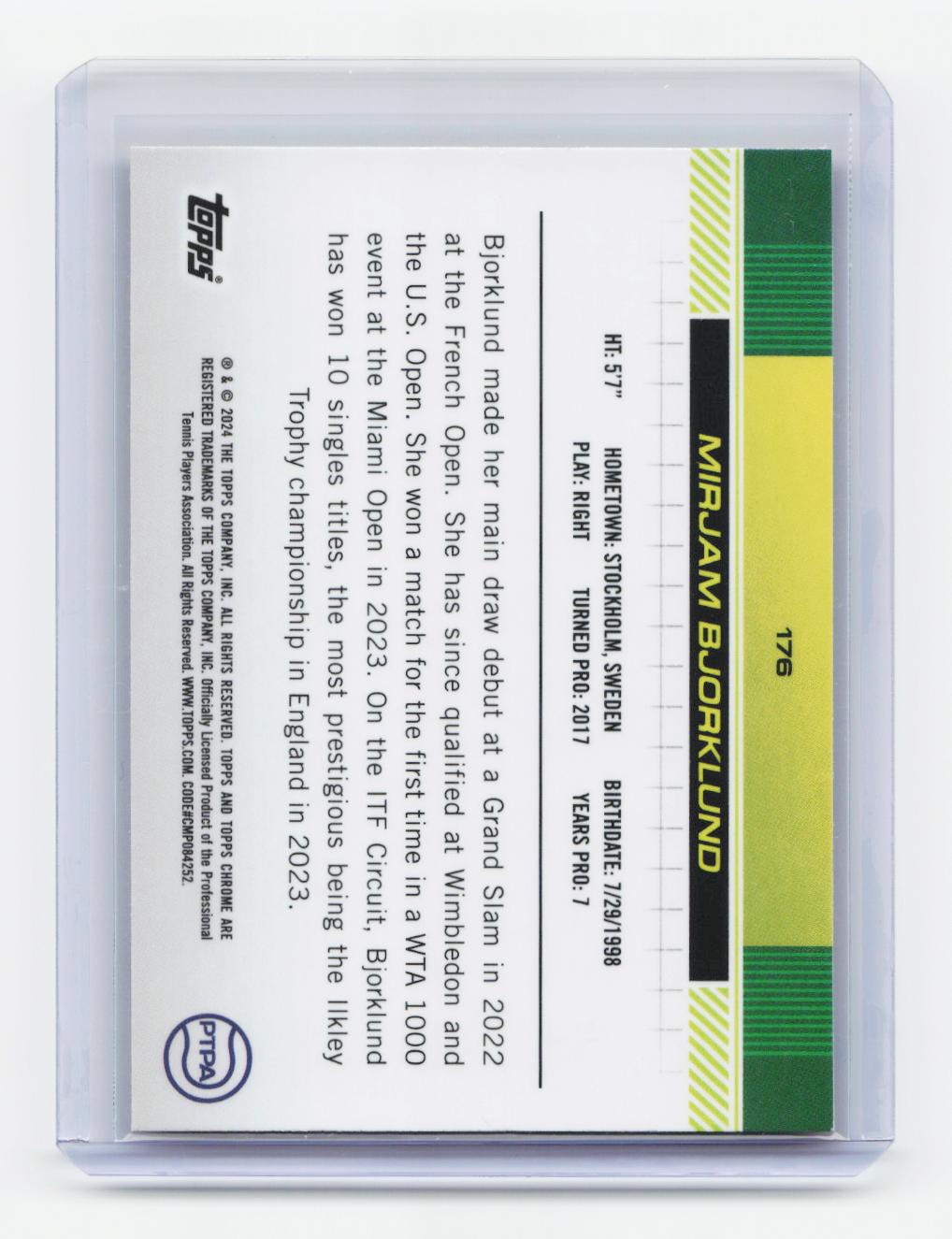 2024 Topps Chrome Sapphire Edition #176 Mirjam Bjorklund Orange #/25