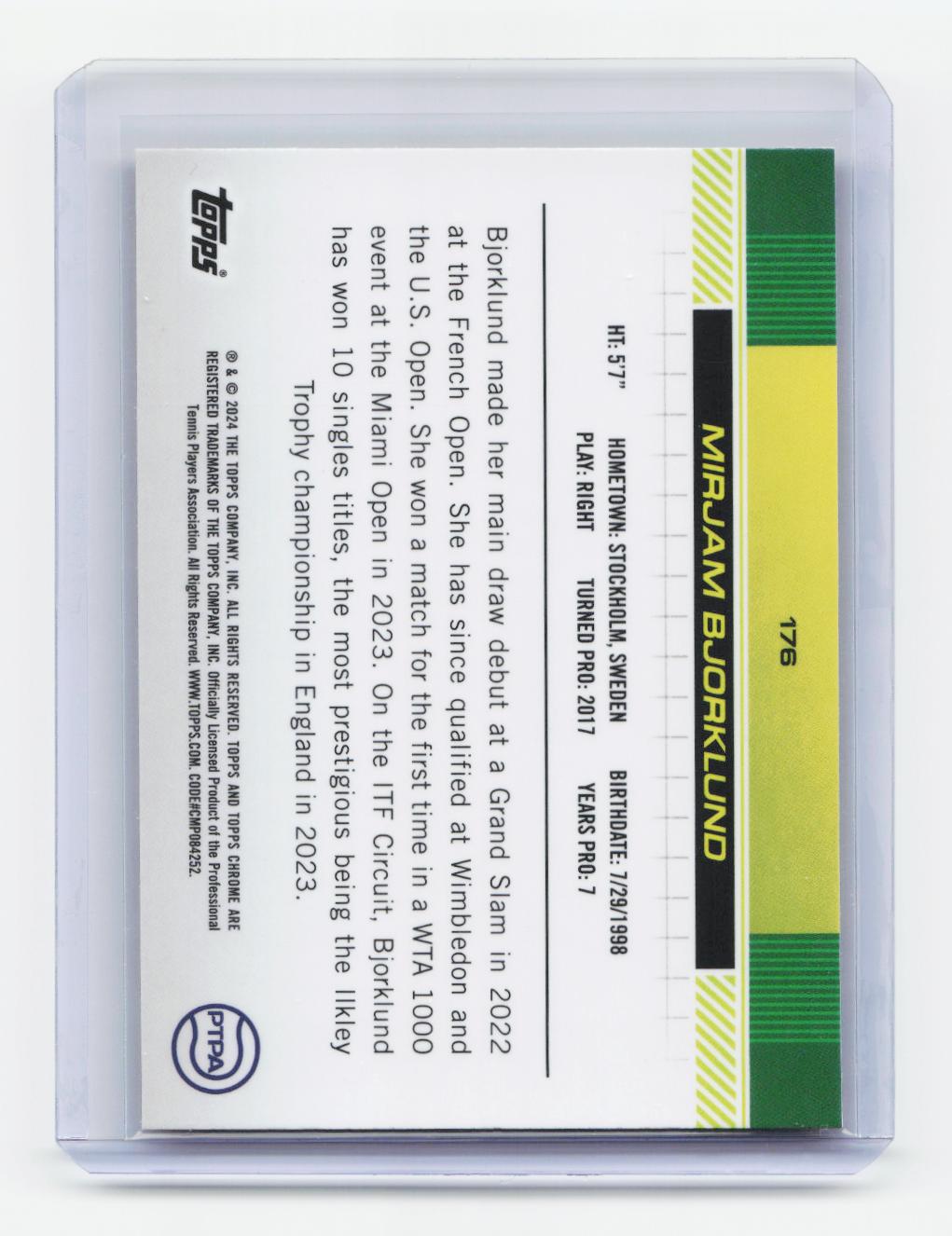 2024 Topps Chrome Sapphire Edition #176 Mirjam Bjorklund Orange #/25