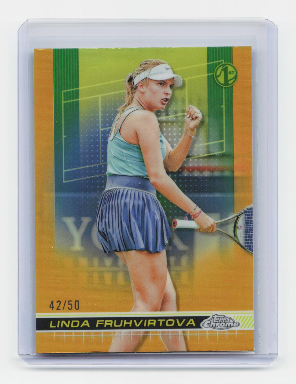 2024 Topps Chrome #68 Linda Fruhvirtova Gold Refractor #/50