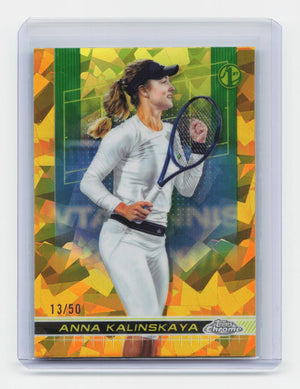 2024 Topps Chrome Sapphire Edition #33 Anna Kalinskaya Gold #/50