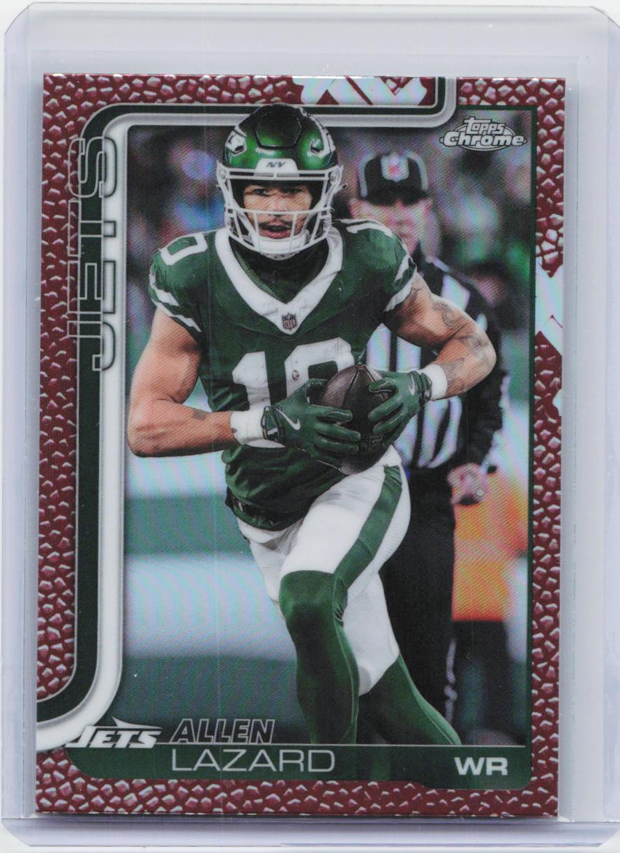 2025 Topps Chrome #236 Allen Lazard Football Leather Refractor