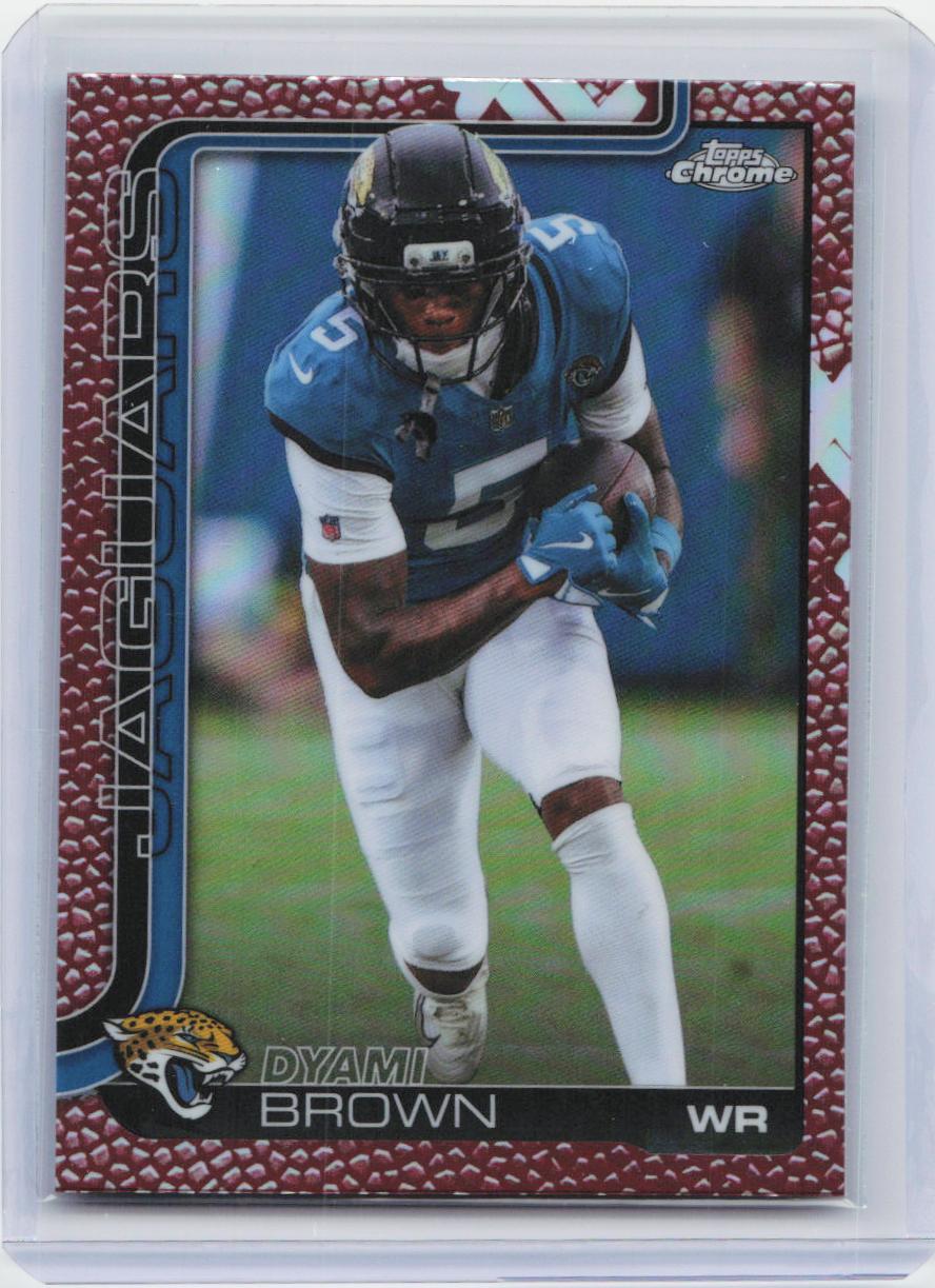 2025 Topps Chrome #136 Dyami Brown Football Leather Refractor