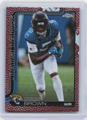 2025 Topps Chrome #136 Dyami Brown Football Leather Refractor
