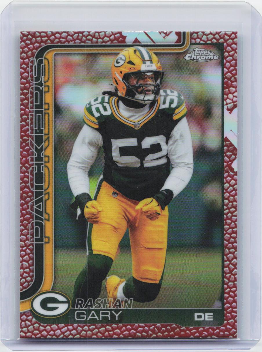 2025 Topps Chrome #111 Rashan Gary Football Leather Refractor