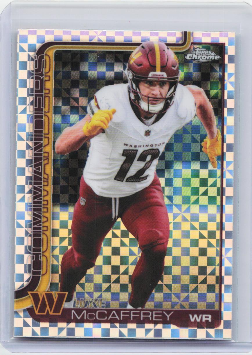 2025 Topps Chrome #298 Luke McCaffrey X-Fractor