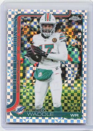 2025 Topps Chrome #186 Jaylen Waddle X-Fractor