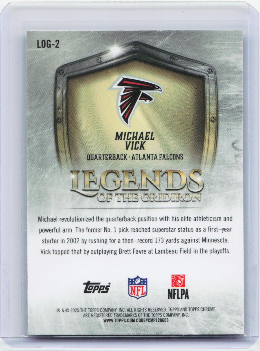 2025 Topps Chrome #LOG-2 Michael Vick Legends of the Gridiron