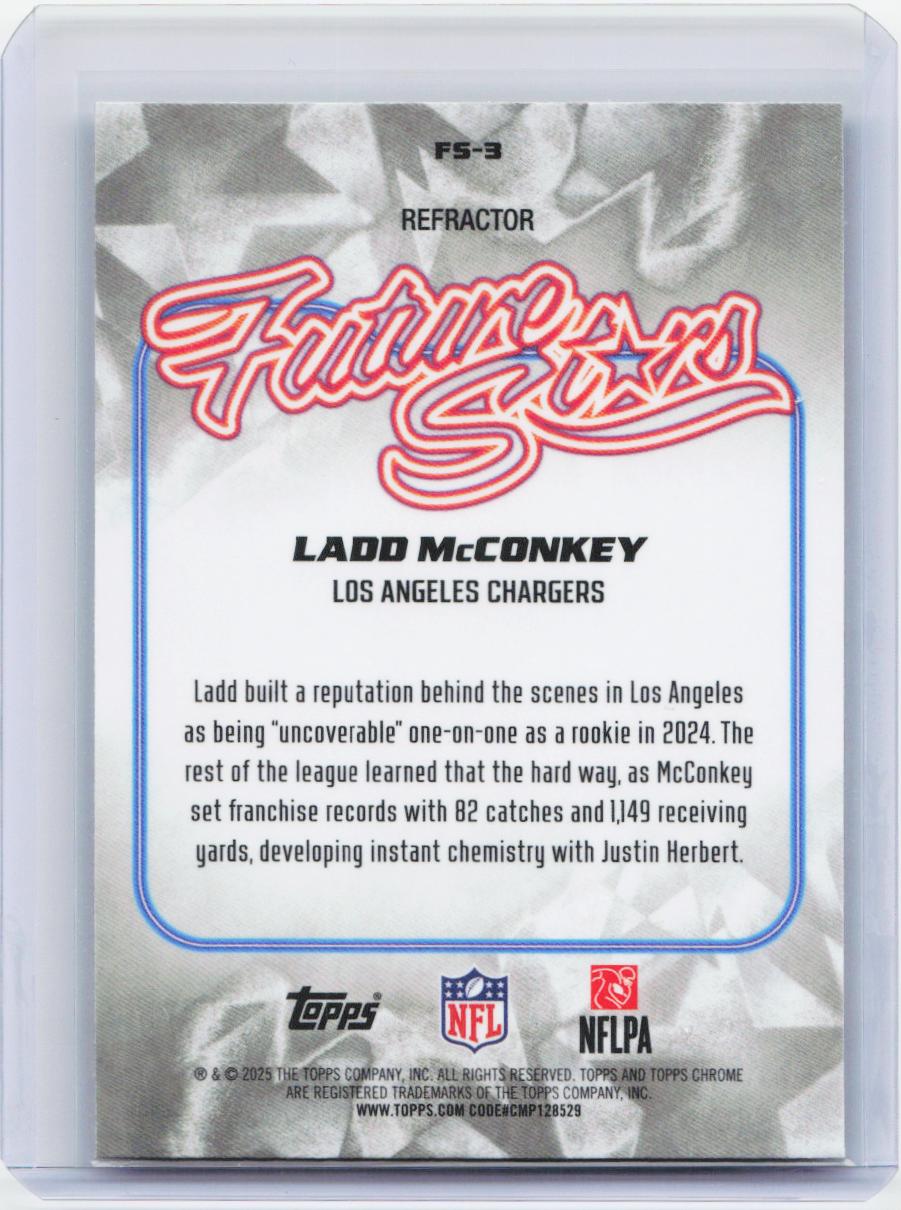 2025 Topps Chrome #FS-3 Ladd McConkey Future Stars Refractor