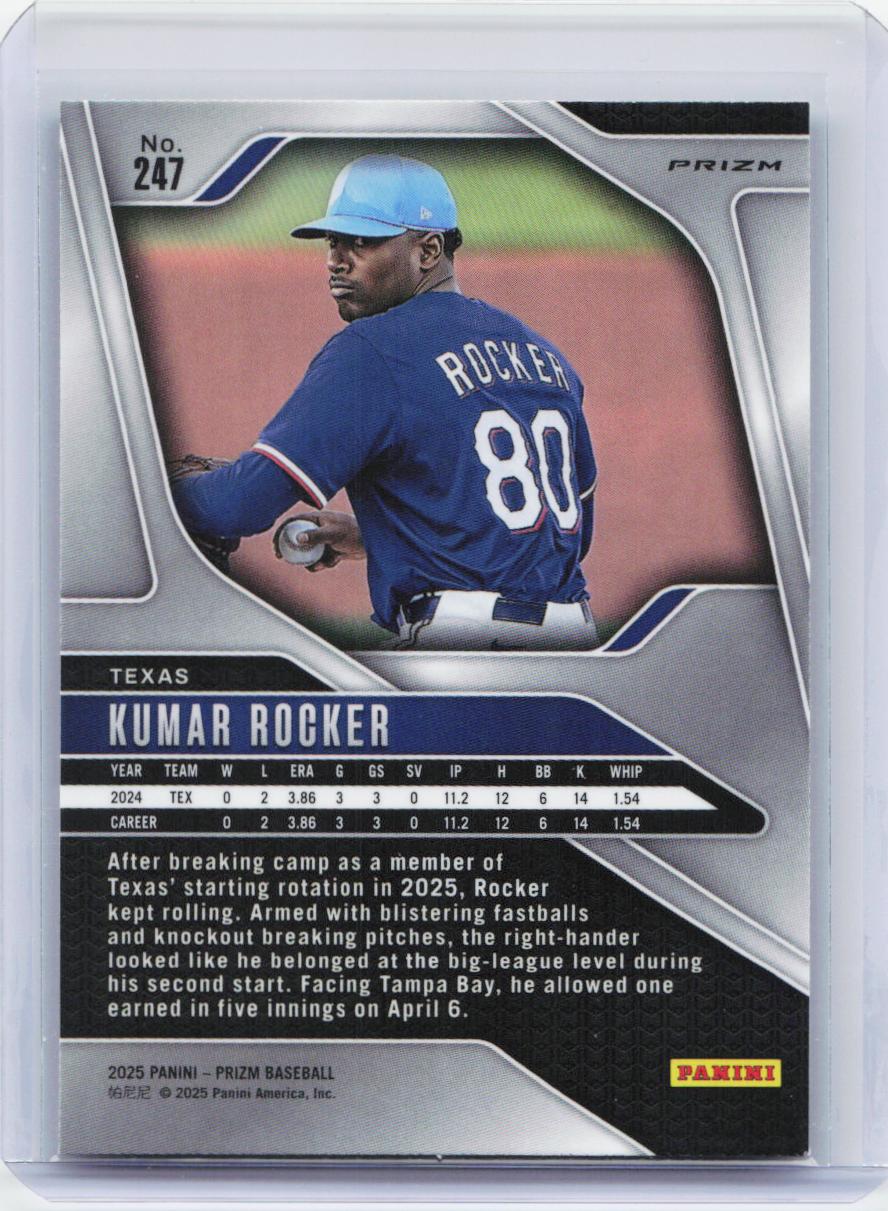 2025 Panini Prizm #247 Kumar Rocker Silver Prizms