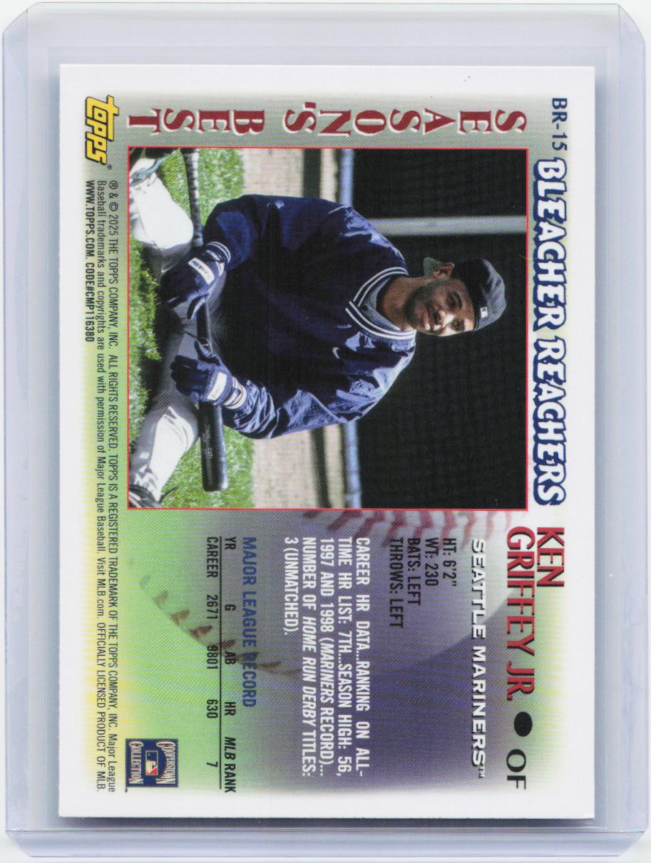 2025 Topps Update #BR-15 Ken Griffey Jr. Bleacher Reachers