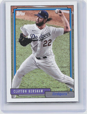 2021 Topps Update #T92-25 Clayton Kershaw 1992 Topps Redux