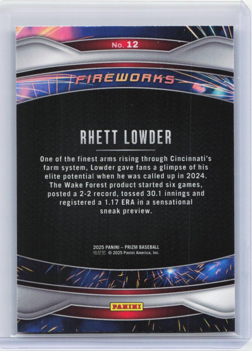 2025 Panini Prizm #12 Rhett Lowder Fireworks