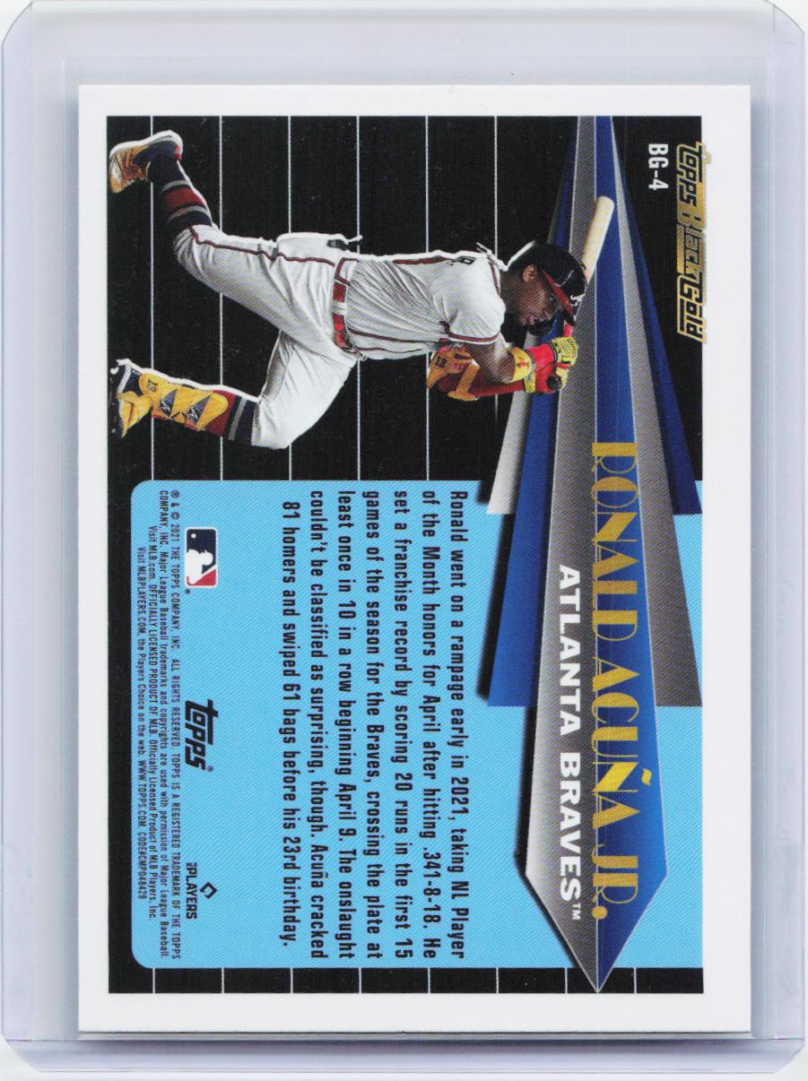 2021 Topps Update #BG-4 Ronald Acuña Jr. Topps Black Gold