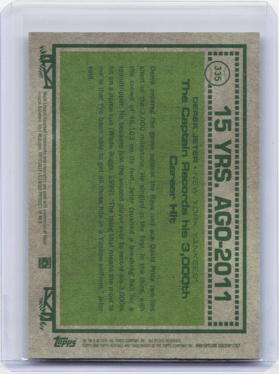 2026 Topps Heritage #335 Derek Jeter Chrome