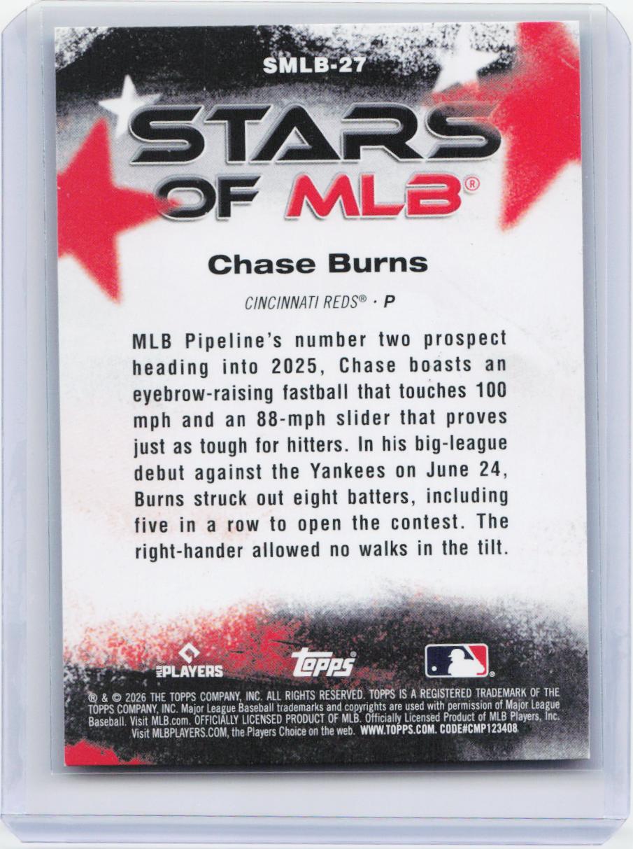 2026 Topps #SMLB-27 Chase Burns Stars of MLB