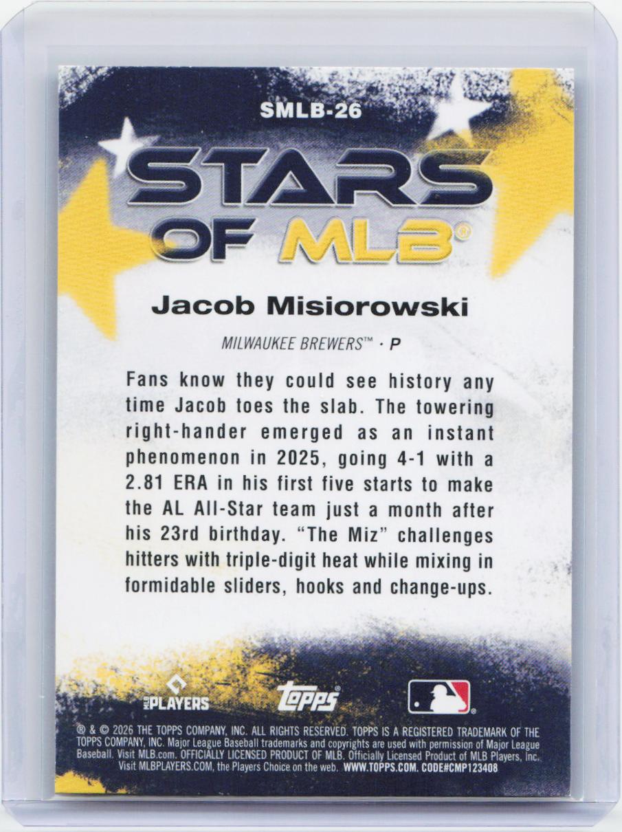 2026 Topps #SMLB-26 Jacob Misiorowski Stars of MLB