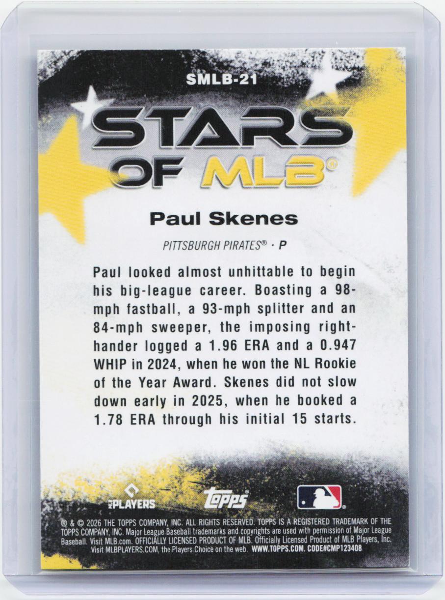 2026 Topps #SMLB-21 Paul Skenes Stars of MLB