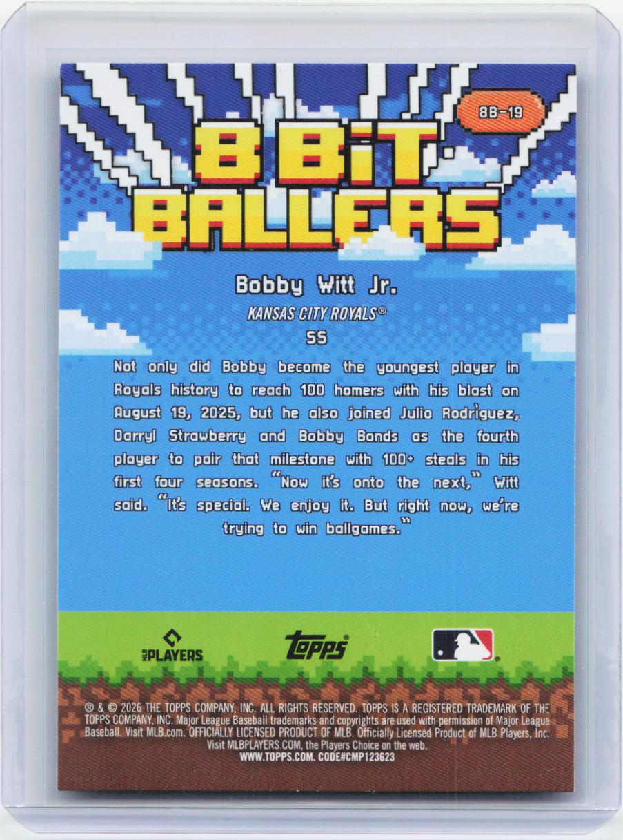 2026 Topps #8B-19 Bobby Witt Jr. 8 Bit Ballers
