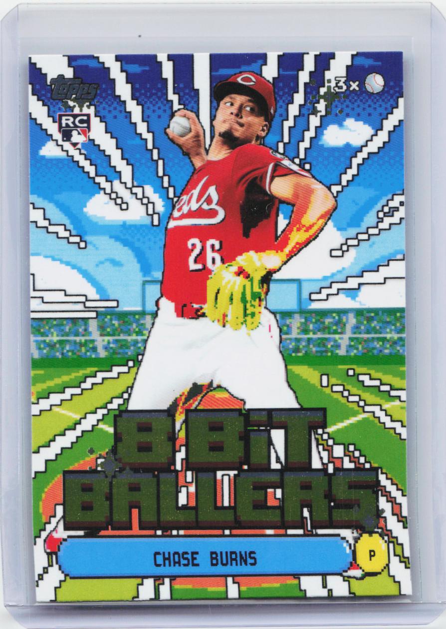 2026 Topps #8B-3 Chase Burns 8 Bit Ballers Green #/99