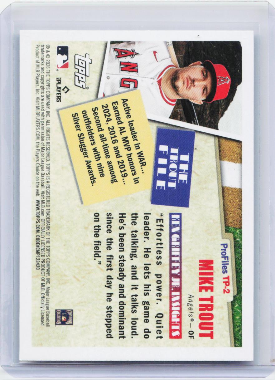 2026 Topps #TP-2 Mike Trout Profiles