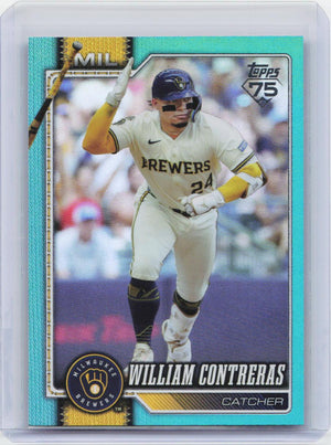 2026 Topps #192 William Contreras Aqua Rainbow Foil