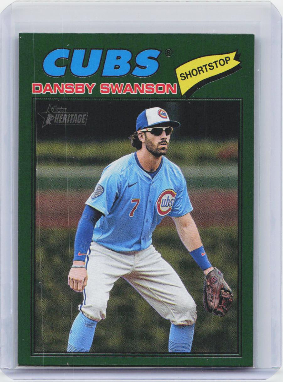 2026 Topps Heritage #97 Dansby Swanson Dark Green