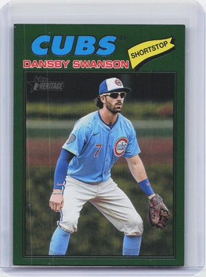 2026 Topps Heritage #97 Dansby Swanson Dark Green