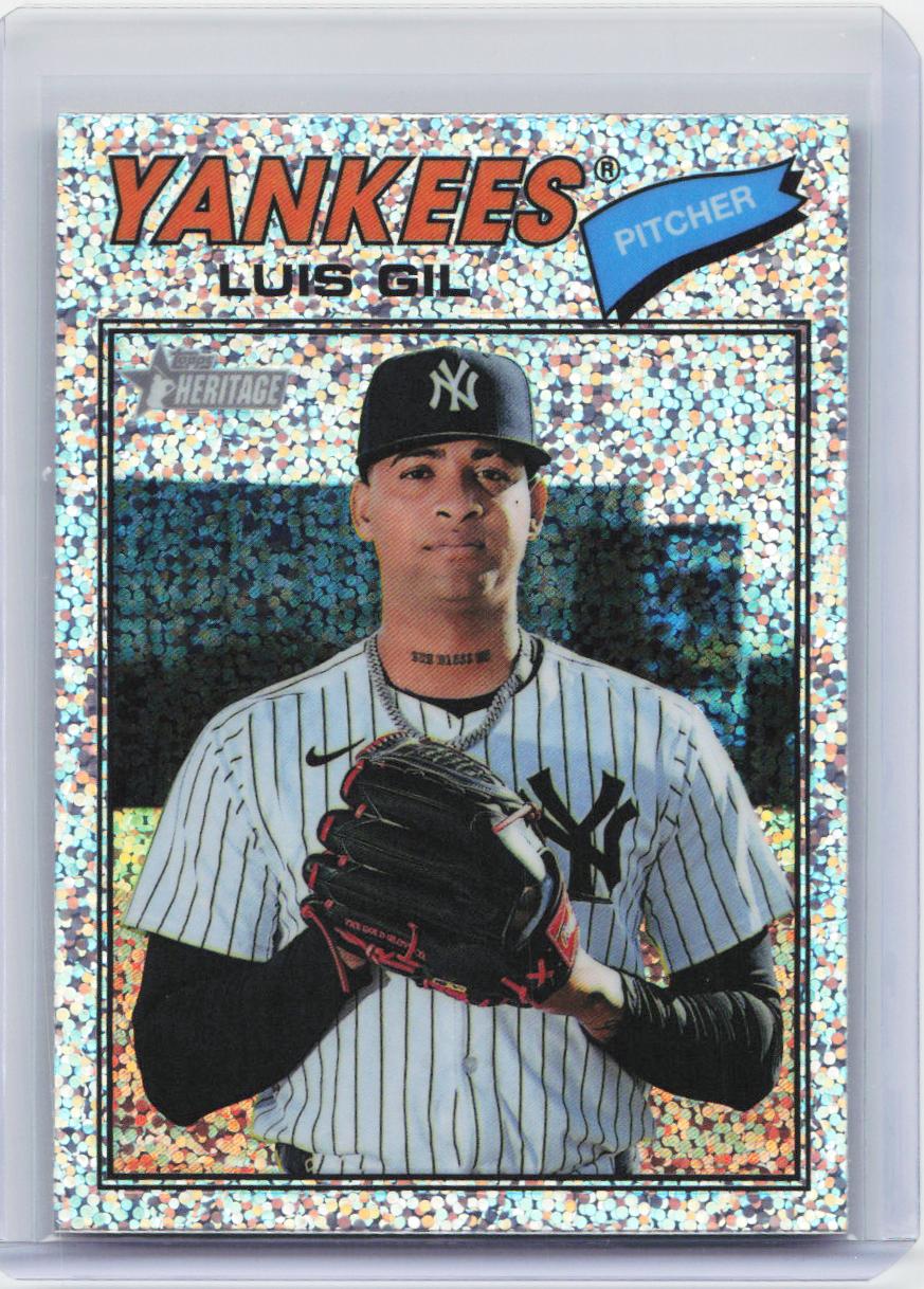 2026 Topps Heritage #123 Luis Gil Chrome Silver Sparkle Refractors