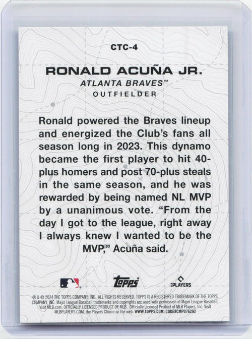 2024 Topps #CTC-4 Ronald Acuña Jr. City to City