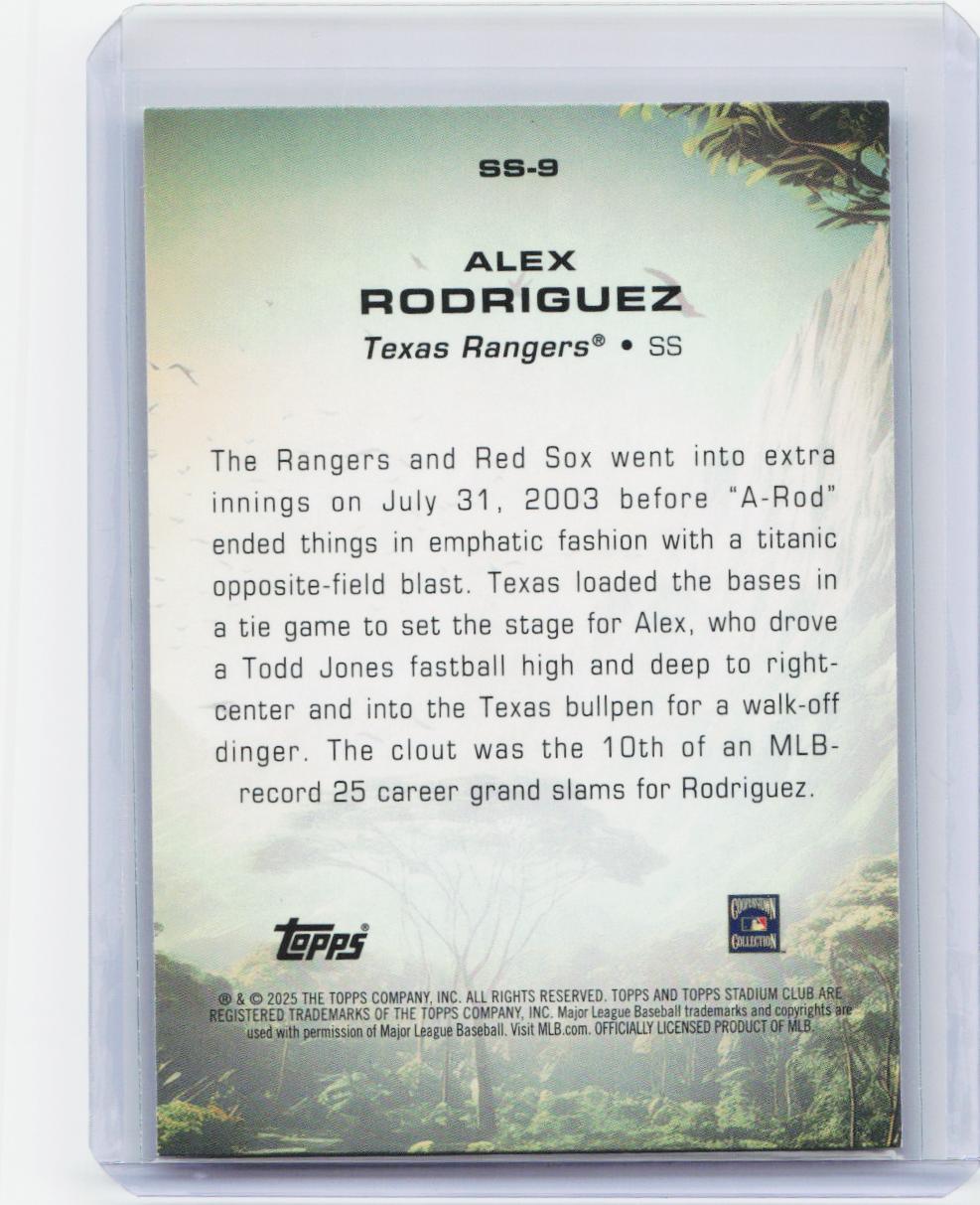 2025 Stadium Club #SS-9 Alex Rodriguez Savage Sluggers