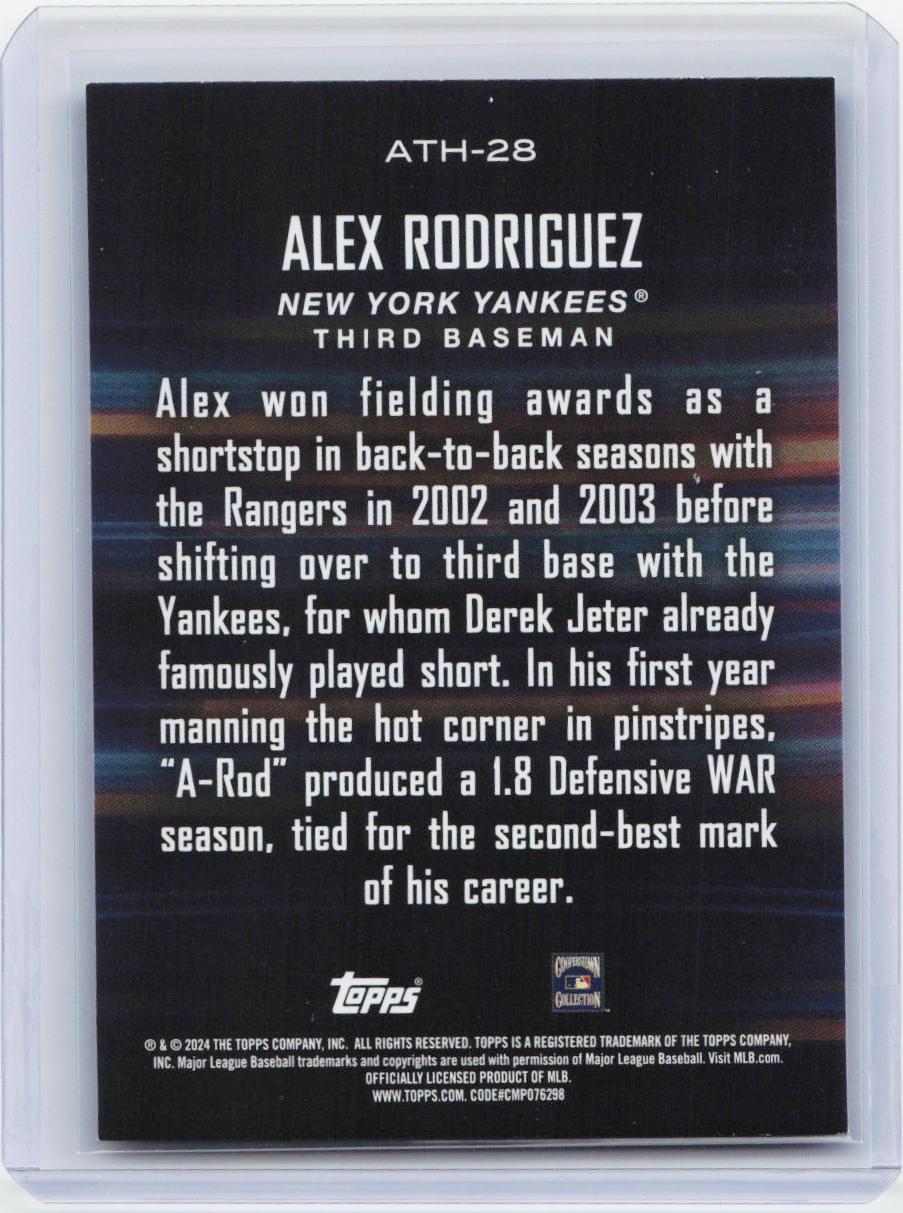2024 Topps #ATH-28 Alex Rodriguez Around the Horn