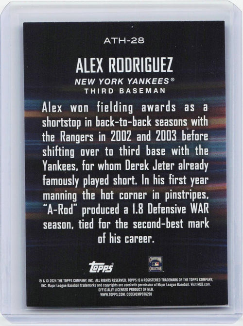 2024 Topps #ATH-28 Alex Rodriguez Around the Horn