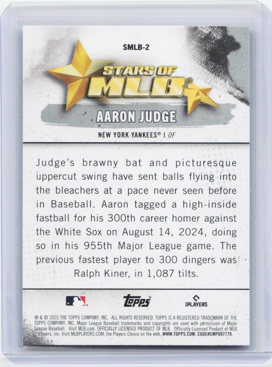2025 Topps #SMLB-2 Aaron Judge Stars of MLB