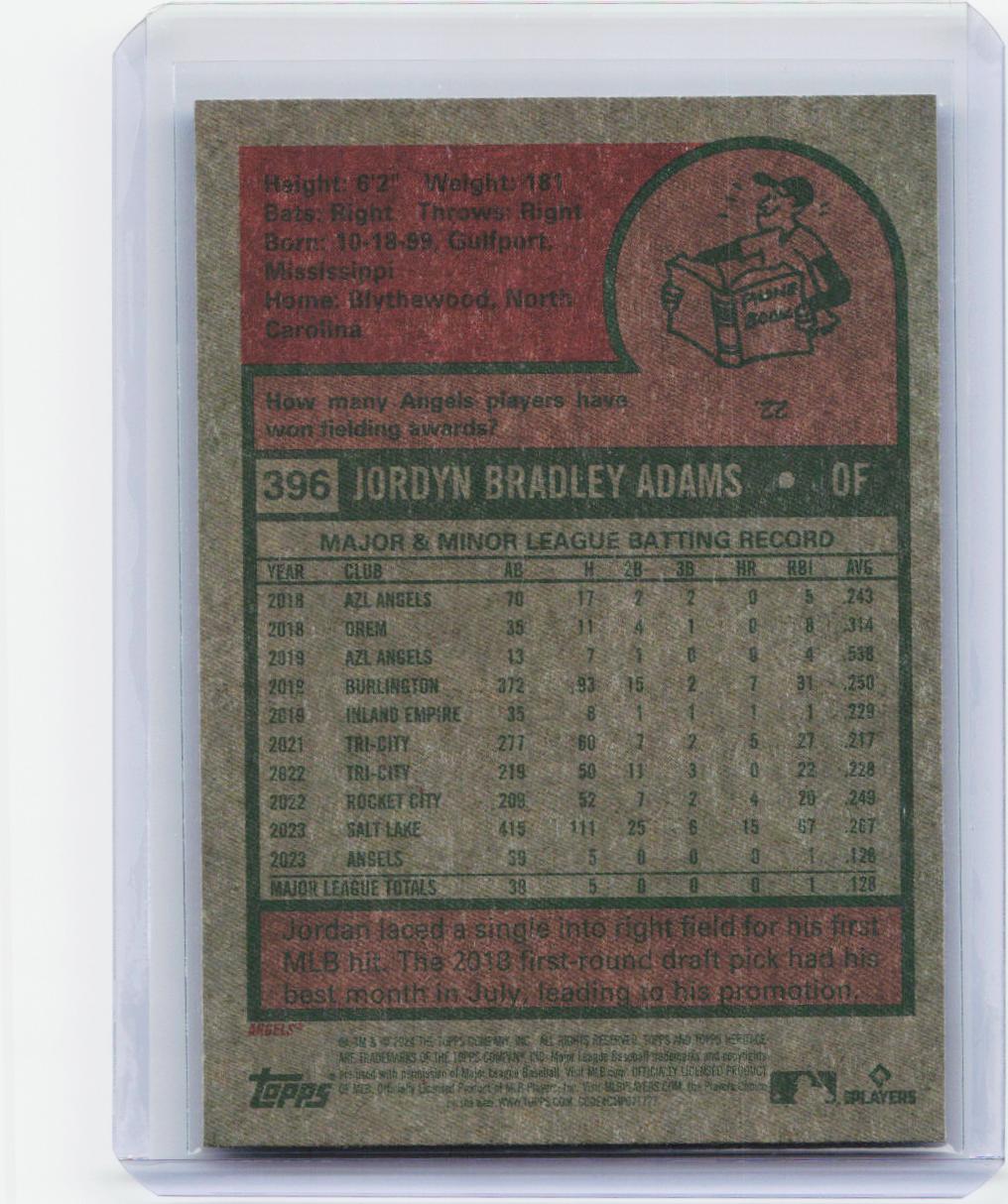 2024 Topps Heritage #396 Jordyn Adams Chrome Blue Sparkle Refractor