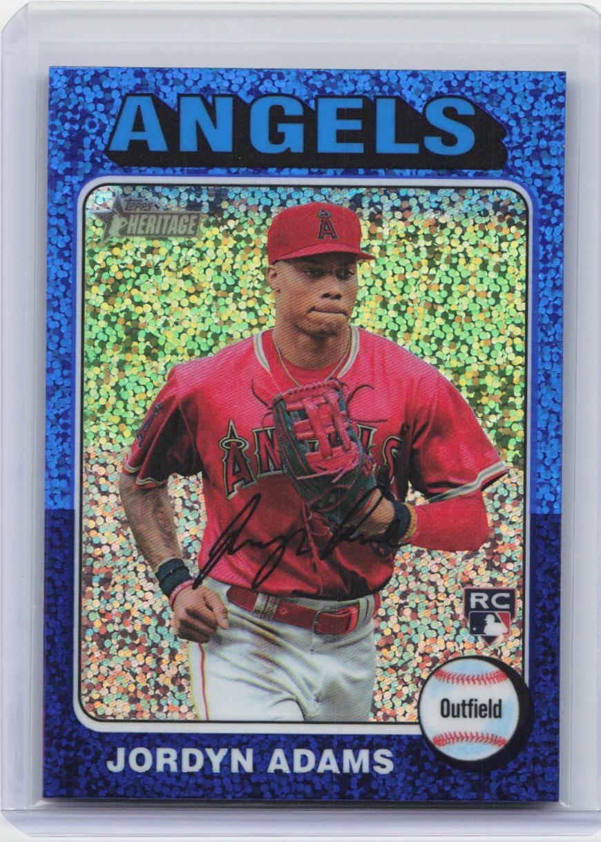 2024 Topps Heritage #396 Jordyn Adams Chrome Blue Sparkle Refractor