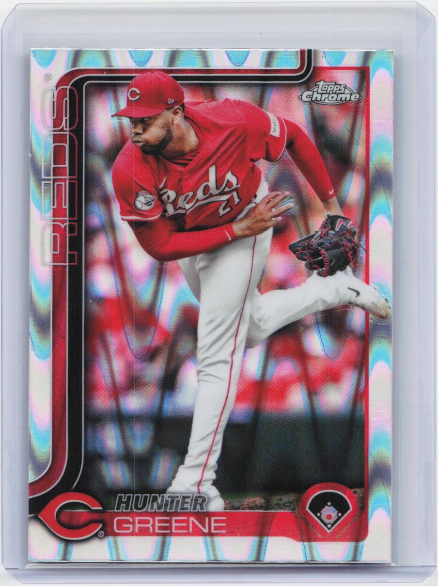 2025 Topps Chrome #91 Hunter Greene RayWave Refractors