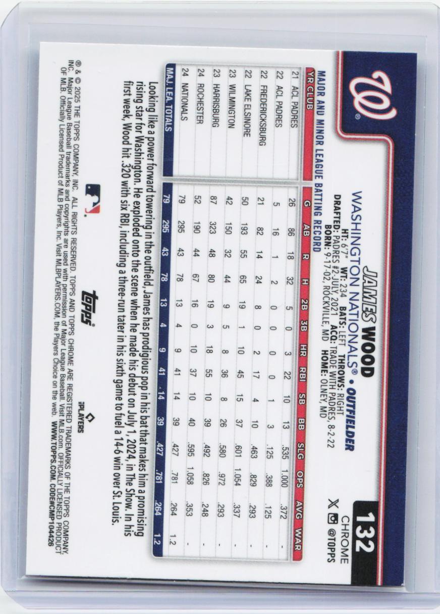 2025 Topps Chrome #132 James Wood