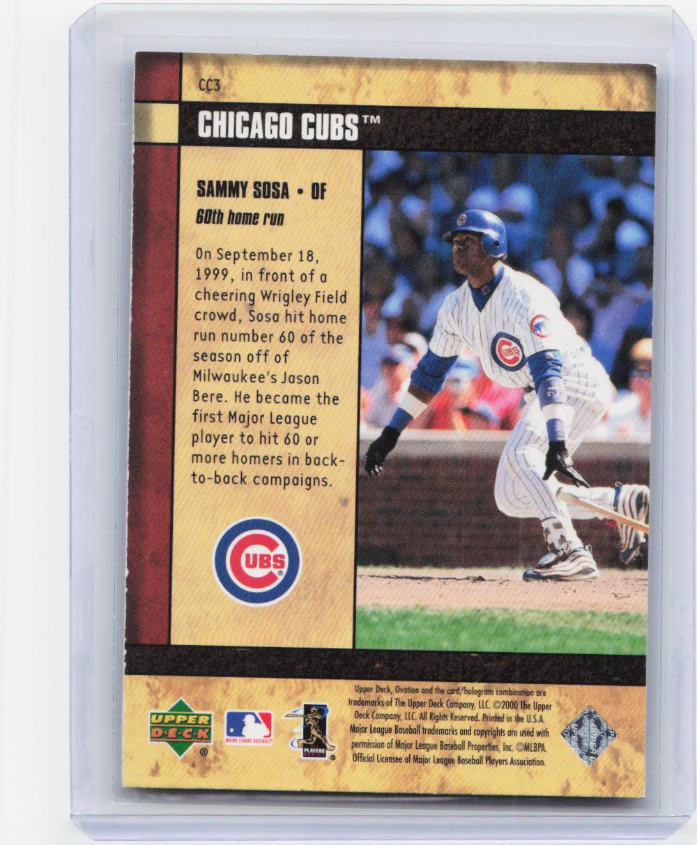 2000 Upper Deck Ovation #CC3 Sammy Sosa Curtain Calls