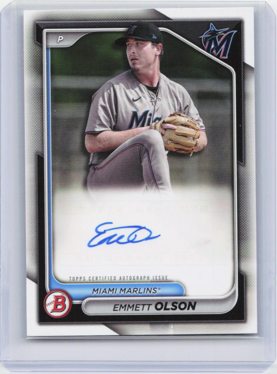 2024 Bowman #PPRA-EO Emmett Olson Prospect Autographs