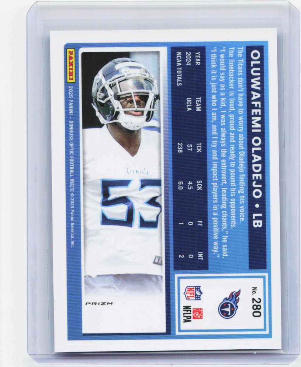 2025 Donruss Optic #280 Oluwafemi Oladejo Stars