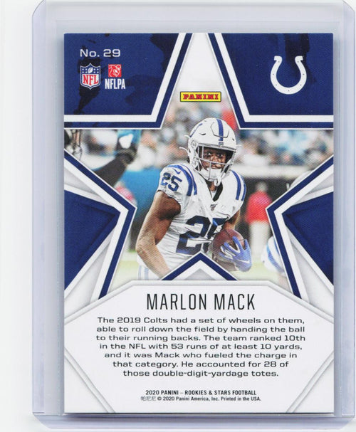 2020 Panini Rookies & Stars #29 Marlon Mack Red & Blue #/35