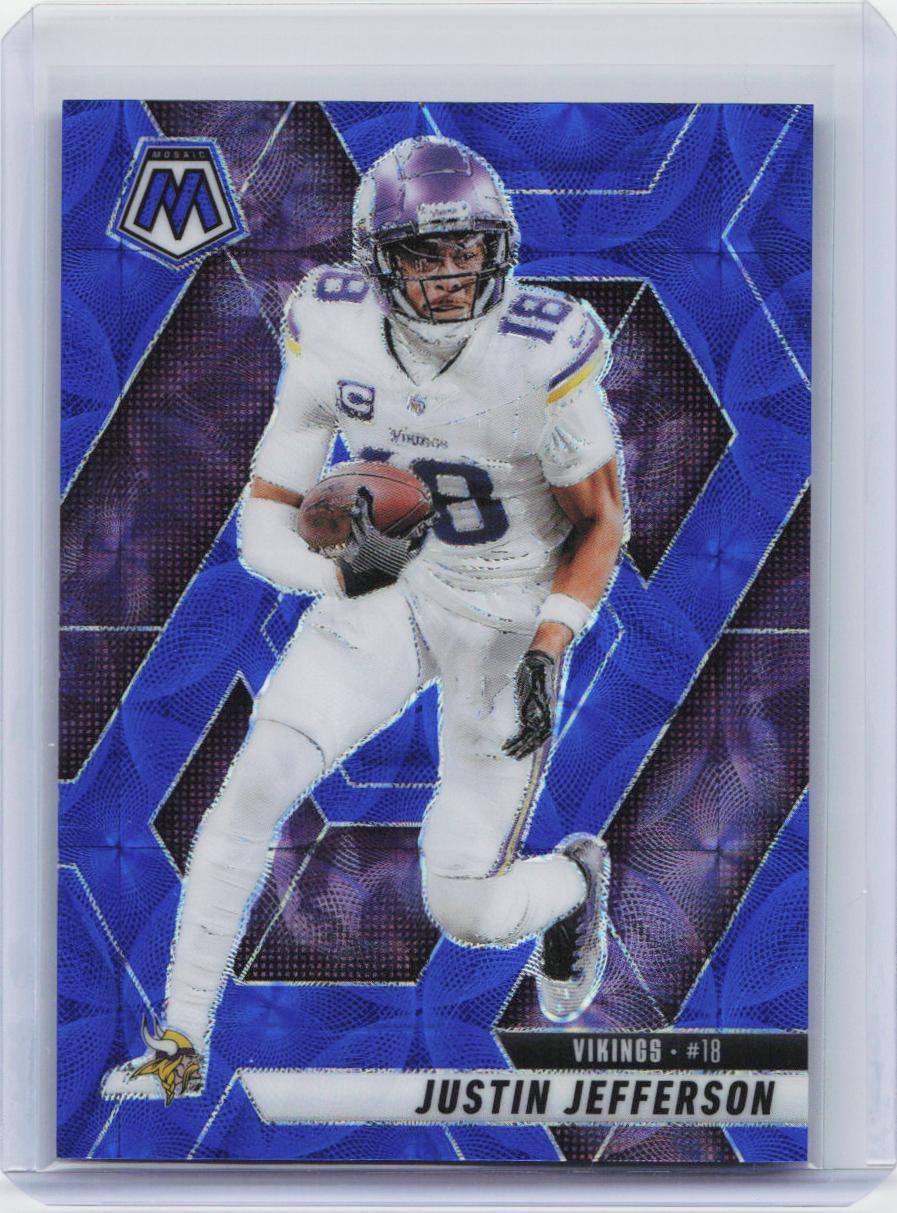 2025 Panini Mosaic #19 Justin Jefferson Blue Scope